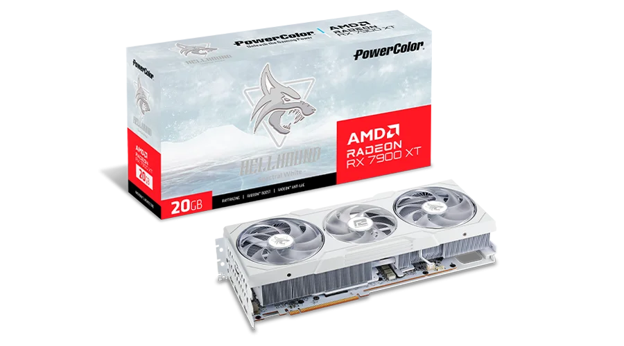 PowerColor Hellhound Spectral White AMD Radeon RX 7900 XT 20GB GDDR6